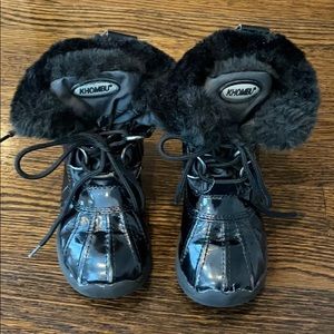 Khombu KARLY Faux Fur Black Snow Boots
